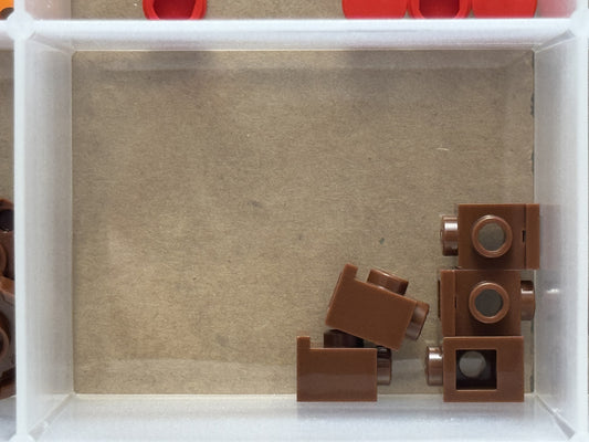 LEGO Parts - Reddish Brown Brick 1 x 1 with Headlight - No 4070 - QTY 5