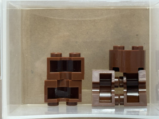 LEGO Parts - Reddish Brown Cylinder Half 1 x 2 x 1 - No 68013 - QTY 5