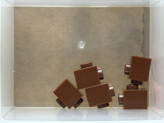 LEGO Parts - Reddish Brown Brick 1 x 1 with Stud on Side - No 87087 - QTY 5