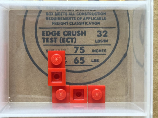 LEGO Parts - Red Plate 1 x 1 - No 3024 - QTY 5