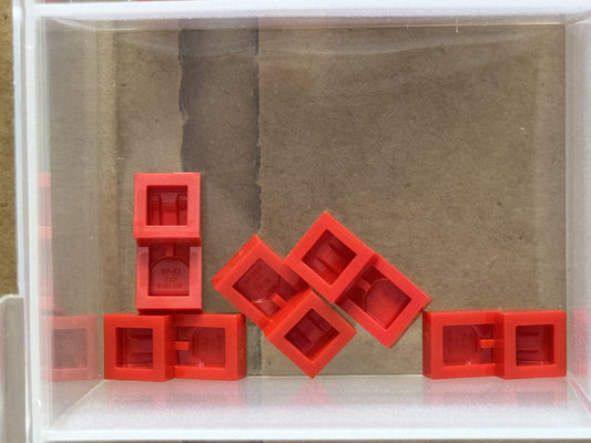 LEGO Parts - Red Slope, Curved 2 x 1 x 2/3 - No 11477 - QTY 5