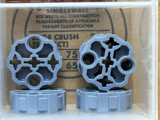 LEGO Parts - Sand Blue Technic, Axle Connector Block Round - No 98585 - QTY 5