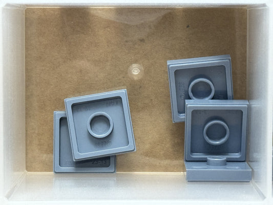 LEGO Parts - Sand Blue Plate 2 x 2 1 Stud in Center (Jumper) - No 87580 - QTY 5