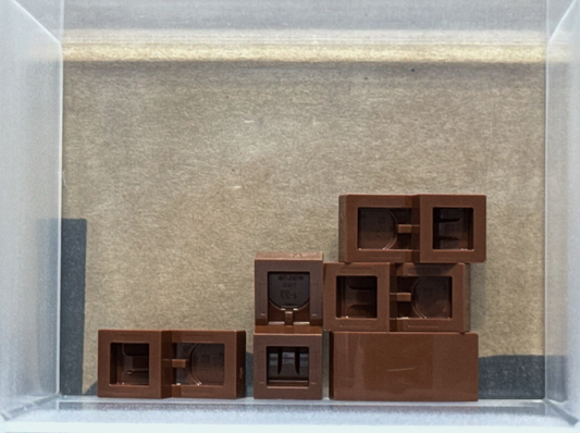 LEGO Parts - Reddish Brown Slope, Curved 2 x 1 x 2/3 - No 11477 - QTY 5