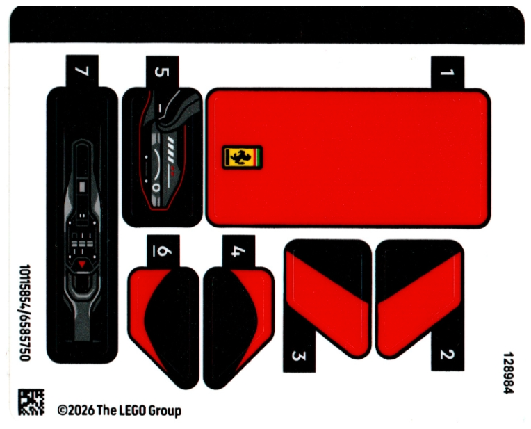 LEGO Stickers - Sheet for Set 77254 - No 77254stk01 - QTY 1
