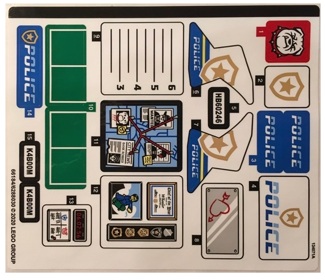 LEGO Stickers - Sheet for Set 60246 - No 60246stk01 - QTY 1