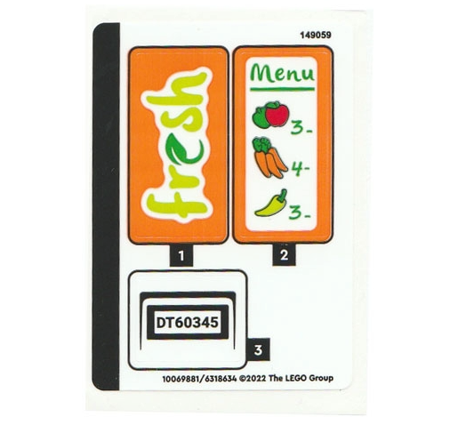 LEGO Stickers - Sheet for Set 60345 - No 60345stk01 - QTY 1