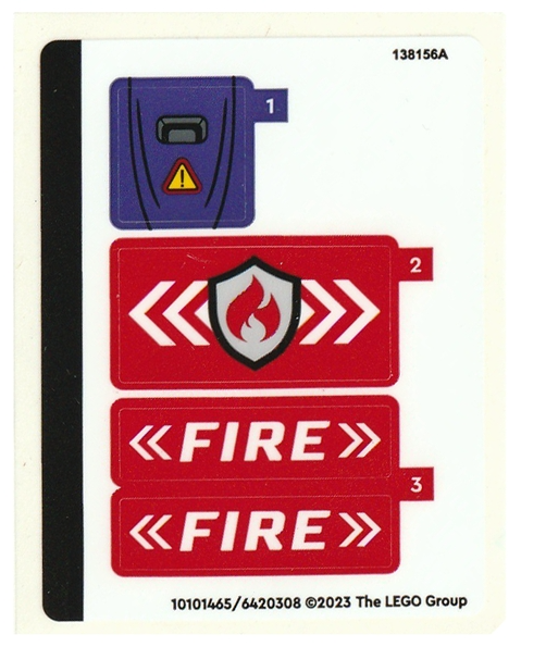 LEGO Stickers - Sheet for Set 60373 - No 60373stk01 - QTY 1