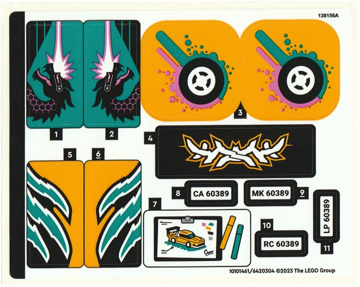 LEGO Stickers - Sheet for Set 60389 - No 60389stk01 - QTY 1