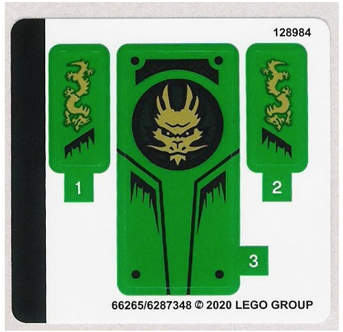 LEGO Stickers - Sheet for Set 71700 - No 71700stk01 - QTY 1