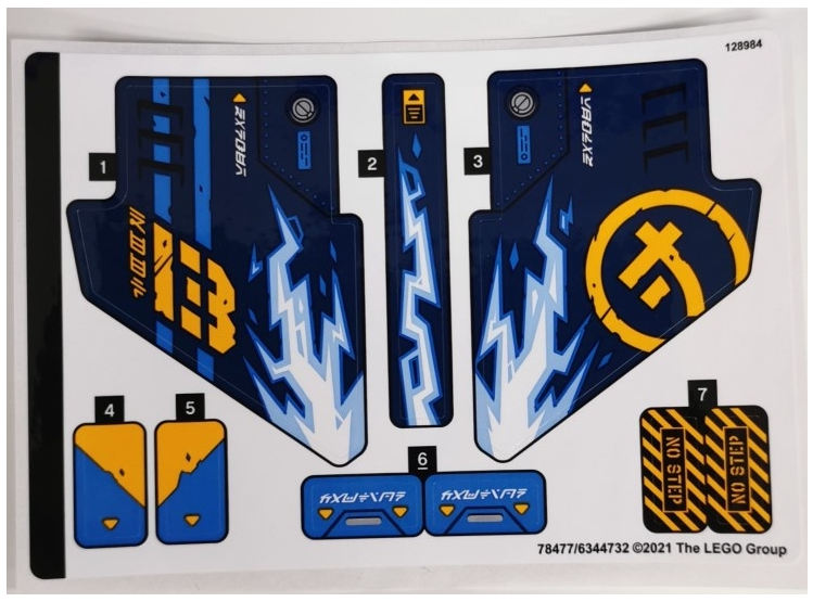 LEGO Stickers - Sheet for Set 71752 - No 71752stk01 - QTY 1