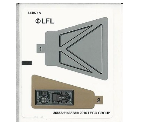 LEGO Stickers - Sheet for Set 75139 - North American - No 75139stk01b - QTY 1