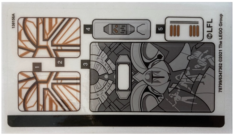 LEGO Stickers - Sheet for Set 75310 - No 75310stk01 - QTY 1