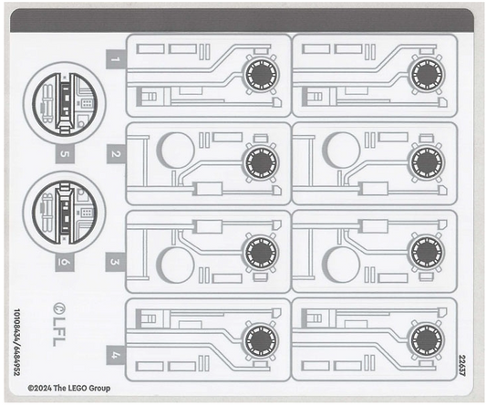 LEGO Stickers - Sheet for Set 75376 - No 75376stk01 - QTY 1