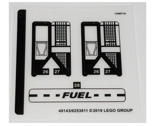 LEGO Stickers - Sheet for Set 75891, Sheet 2 - No 75891stk02 - QTY 1