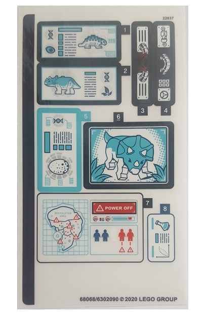 LEGO Stickers - Sheet for Set 75939 - No 75939stk01 - QTY 1