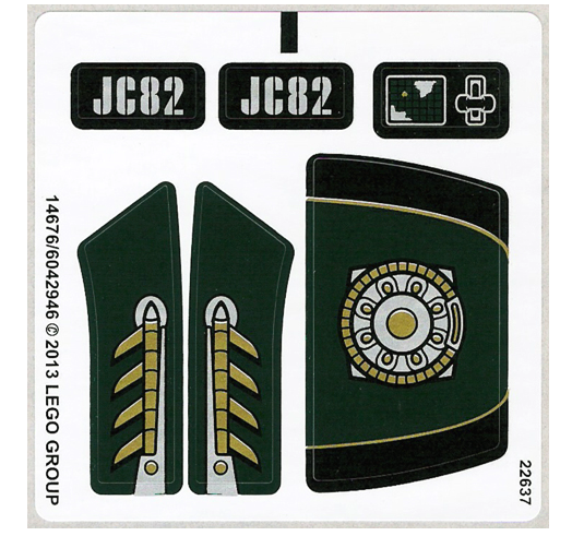 LEGO Stickers - Sheet for Set 76006 - No 76006stk01 - QTY 1