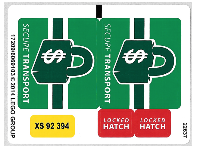 LEGO Stickers - Sheet for Set 76015 - International - No 76015stk01a - QTY 1