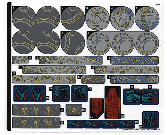 LEGO Stickers - Sheet for Set 76156 - No 76156stk01 - QTY 1