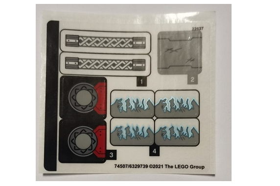 LEGO Stickers - Sheet for Set 76169 - No 76169stk01 - QTY 1