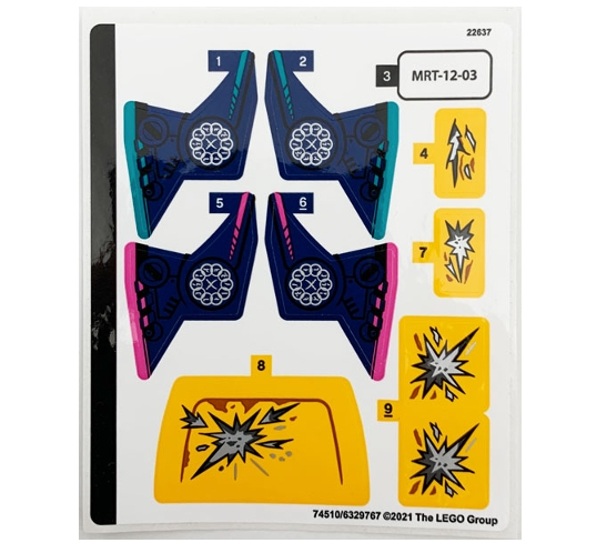 LEGO Stickers - Sheet for Set 76176 - No 76176stk01 - QTY 1