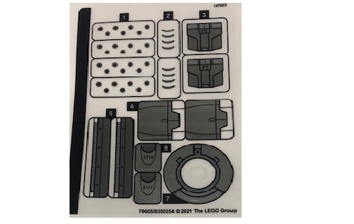 LEGO Stickers - Sheet for Set 76190 - No 76190stk01 - QTY 1