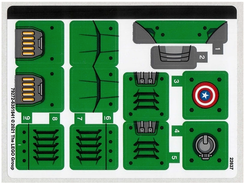 LEGO Stickers - Sheet for Set 76201 - No 76201stk01 - QTY 1
