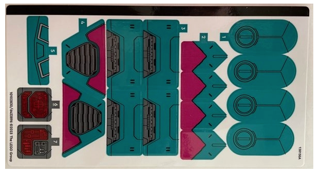 LEGO Stickers - Sheet for Set 76255 - No 76255stk01 - QTY 1