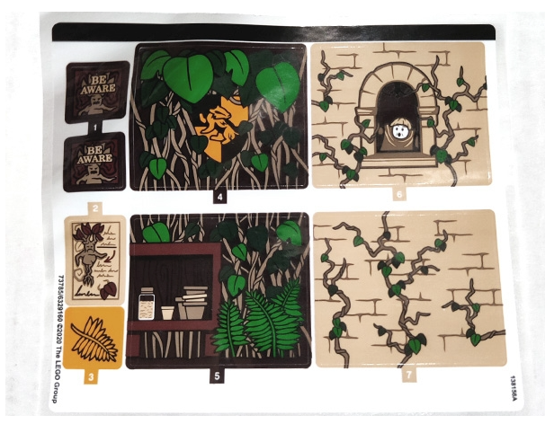 LEGO Stickers - Sheet for Set 76384 - No 76384stk01 - QTY 1