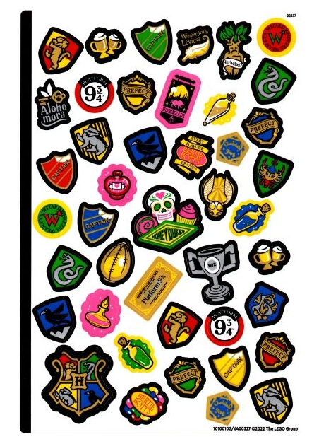 LEGO Stickers - Sheet for Set 76399, Sheet 2 - No 76399stk02 - QTY 1