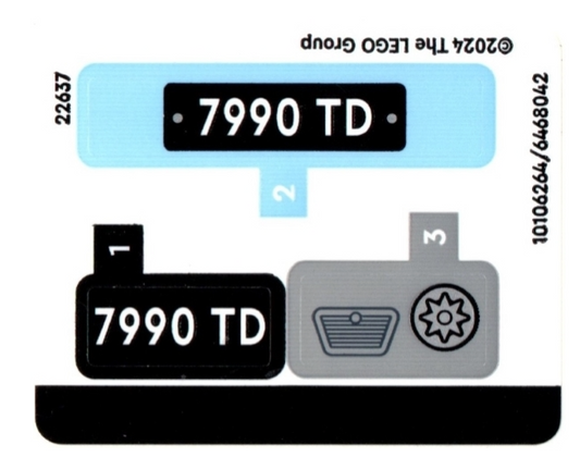 LEGO Stickers - Sheet for Set 76424 - No 76424stk01 - QTY 1