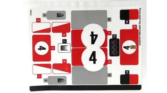 LEGO Stickers - Sheet for Set 76906 - No 76906stk01 - QTY 1