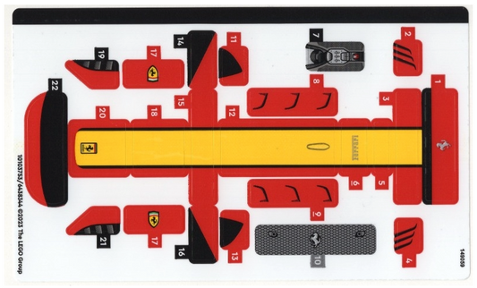 LEGO Stickers - Sheet for Set 76914 - No 76914stk01 - QTY 1