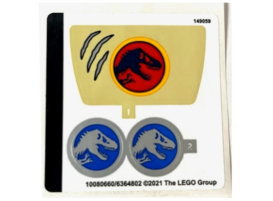 LEGO Stickers - Sheet for Set 76941 - North American - No 76941stk01b - QTY 1