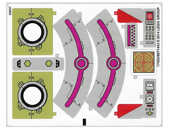 LEGO Stickers - Sheet For Set 79121 - No 79121stk01 - QTY 1