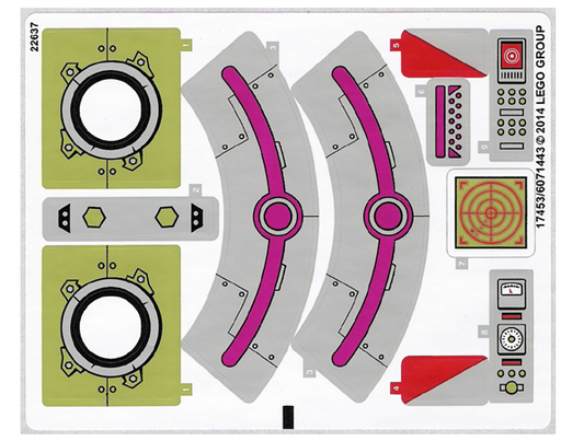 LEGO Stickers - Sheet For Set 79121 - No 79121stk01 - QTY 1