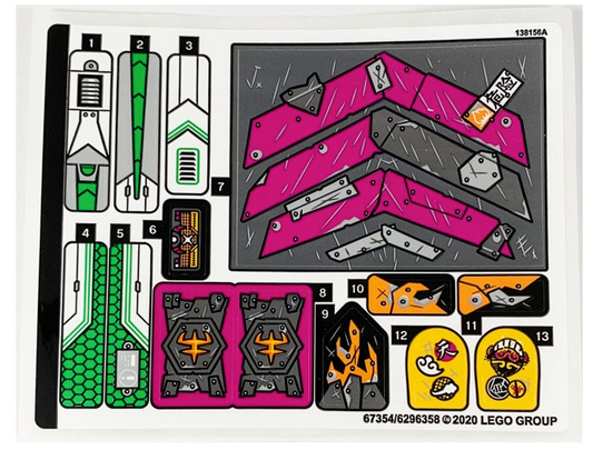 LEGO Stickers - Sheet for Set 80006 - No 80006stk01 - QTY 1