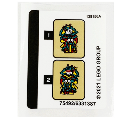 LEGO Stickers - Sheet for Set 80106 - No 80106stk01 - QTY 1