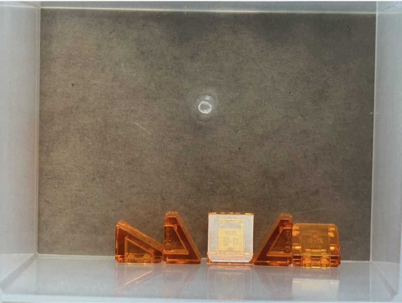 LEGO Parts - Trans-Orange Slope 30 1 x 1 x 2/3 - No 54200 - QTY 5
