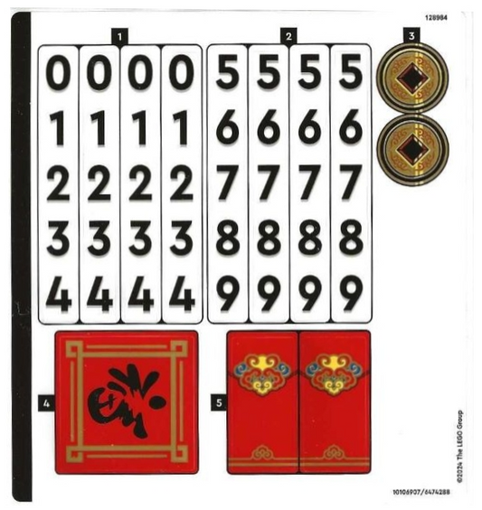 LEGO Stickers - Sheet for Set 40678 - No 40678stk01 - QTY 1