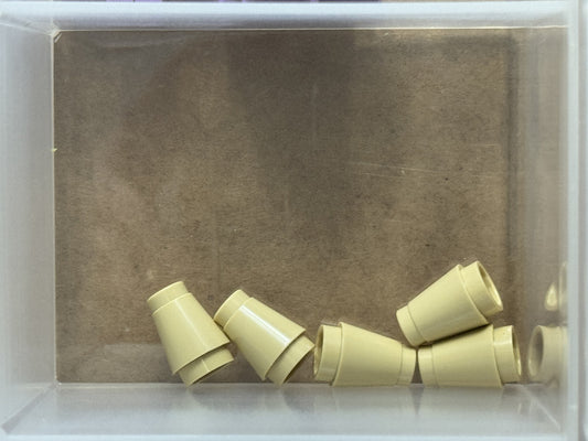 LEGO Parts - Tan Cone 1 x 1 with Top Groove - No 4589b - QTY 5