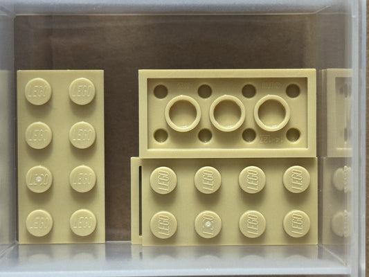 LEGO Parts - Tan Plate 2 x 4 - No 3020 - QTY 5