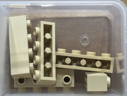LEGO Parts - Tan Brick, Modified 1 x 4 with Studs on Side - No 30414 - QTY 5