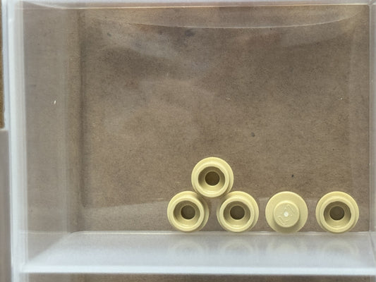 LEGO Parts - Tan Plate, Round 1 x 1 - No 4073 - QTY 5