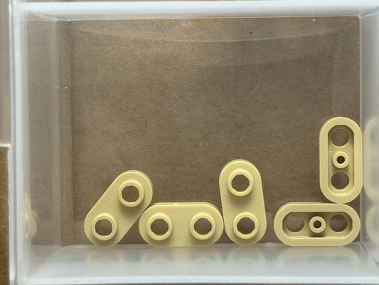 LEGO Parts - Tan Plate, Round 1 x 2 with Open Studs - No 35480 - QTY 5
