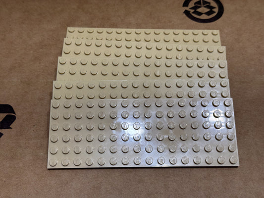 LEGO Parts - Tan Plate 6 x 16 - No 3027 - QTY 5