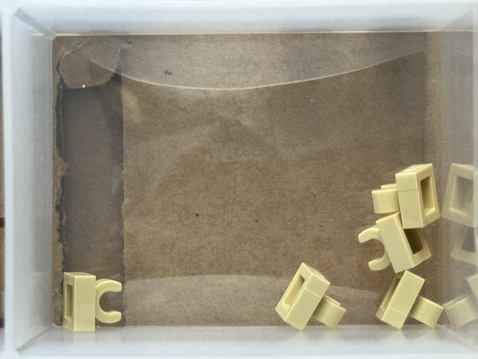 LEGO Parts - Tan Tile, Modified 1 x 1 with Open O Clip - No 15712 - QTY 5