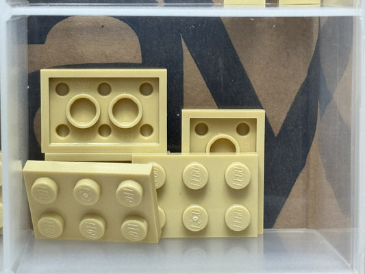 LEGO Parts - Tan Plate 2 x 3 - No 3021 - QTY 5