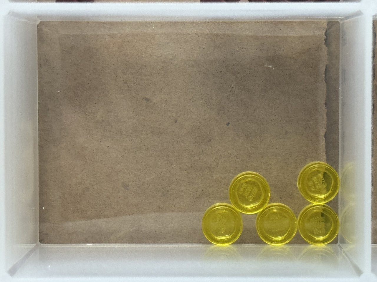LEGO Parts - Trans-Yellow Tile, Round 1 x 1 - No 98138 - QTY 5