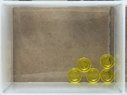 LEGO Parts - Trans-Yellow Tile, Round 1 x 1 - No 98138 - QTY 5